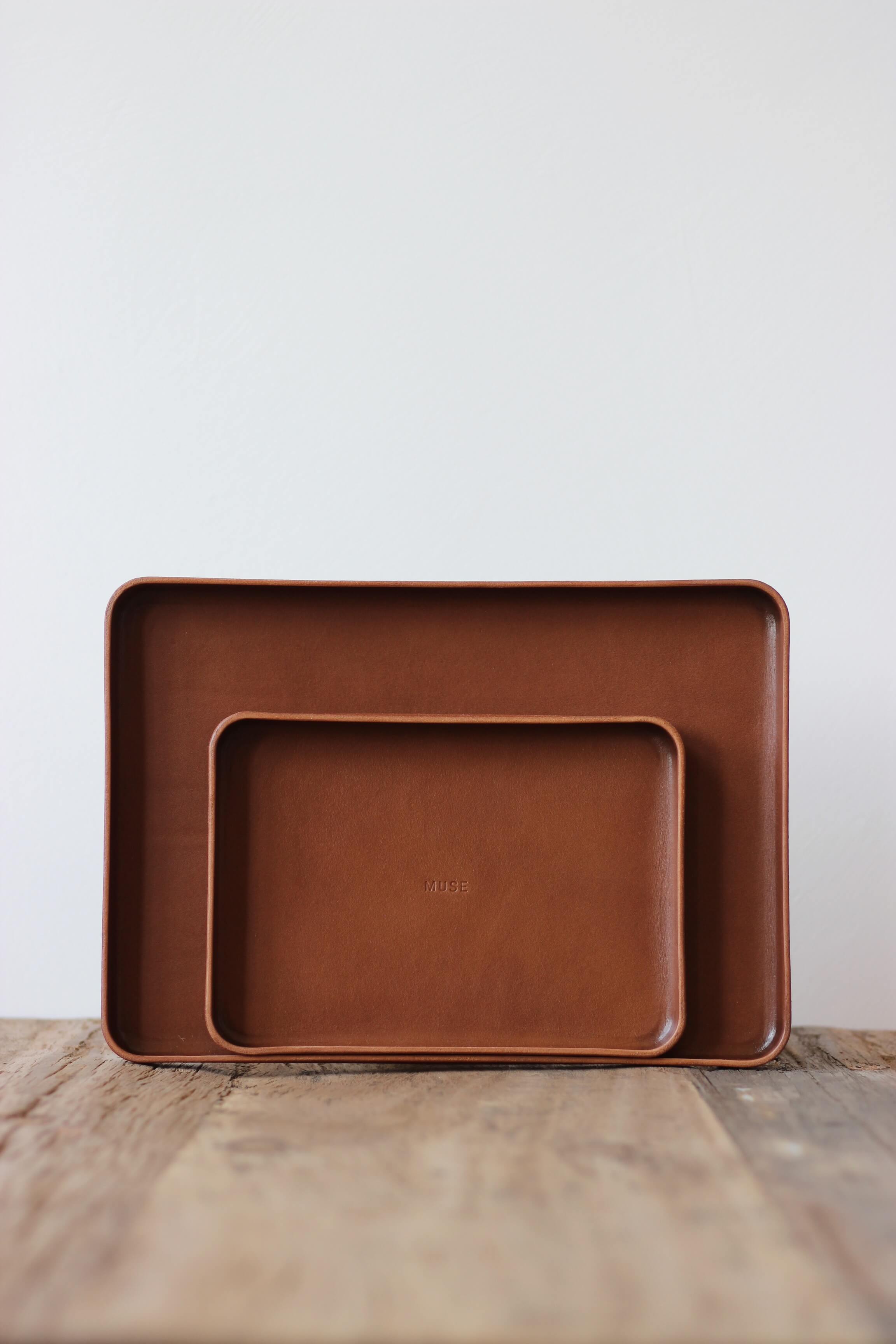 Leder Tablett Von KINGFOM – Als Schmuckschale, Schlüsselablage Oder Stifthalter, In Beige