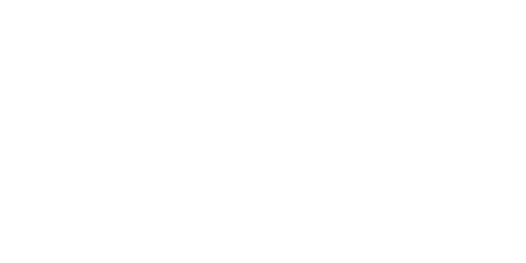 Logo von MUSE leather goods in weißer Schrift.
